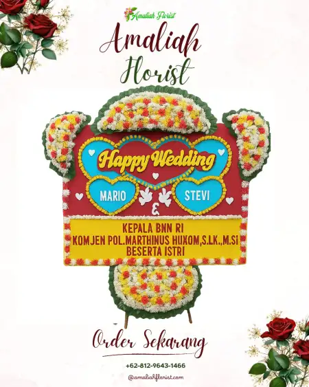 Papan Bunga Pernikahan Wonokalang